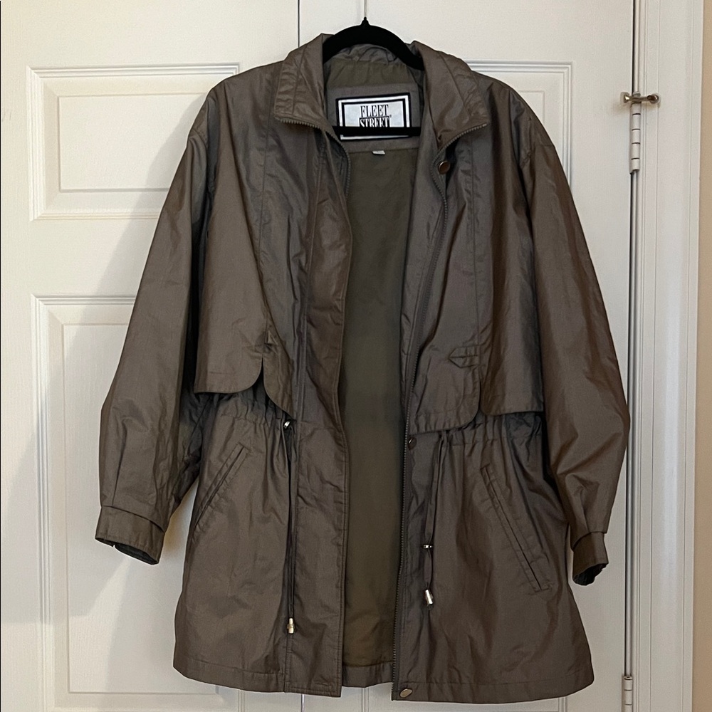 Fleet Street Olive Green Jacket Trench Coat